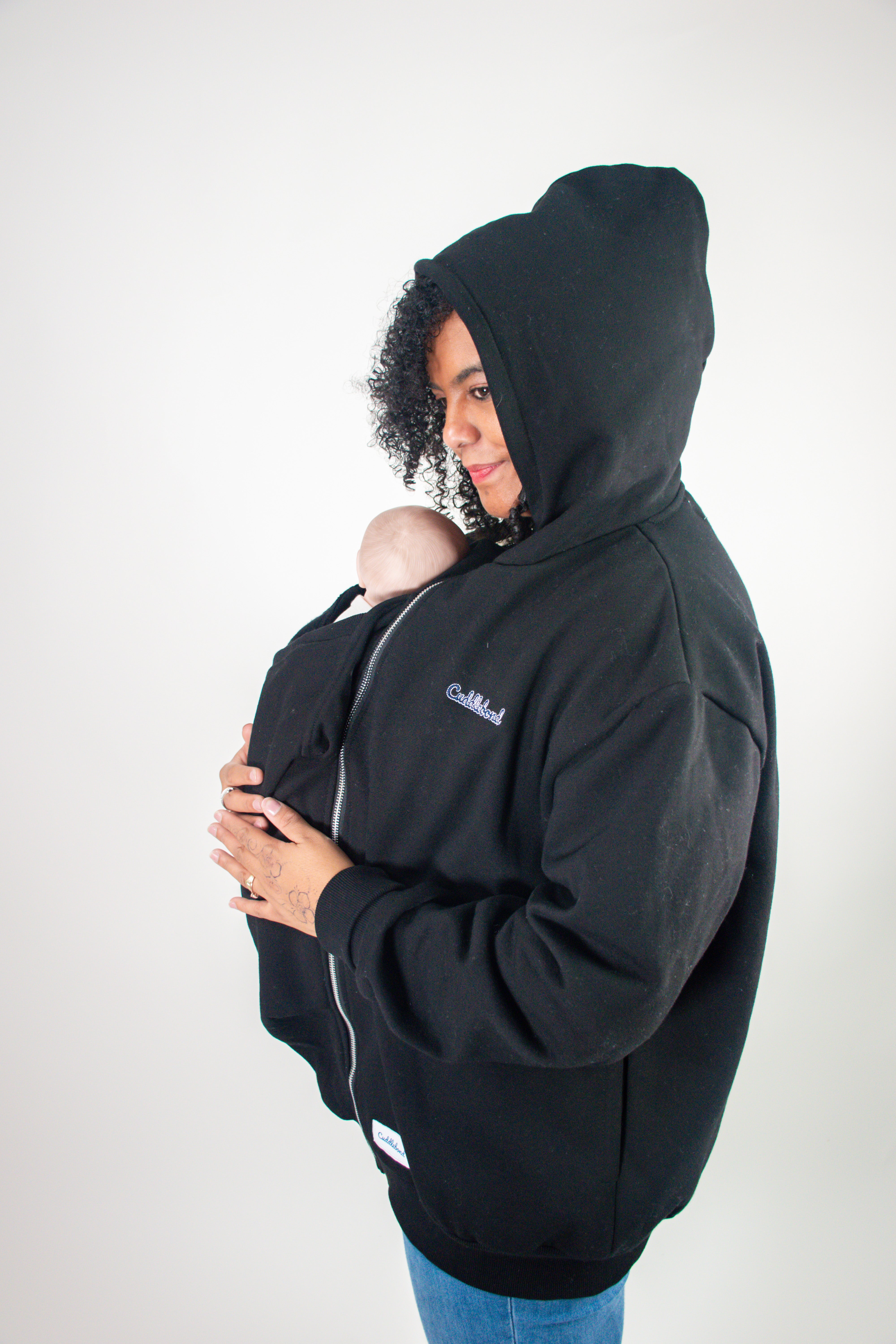 Black Baby Carrier Hoodie (Wear Over Your Carrier)