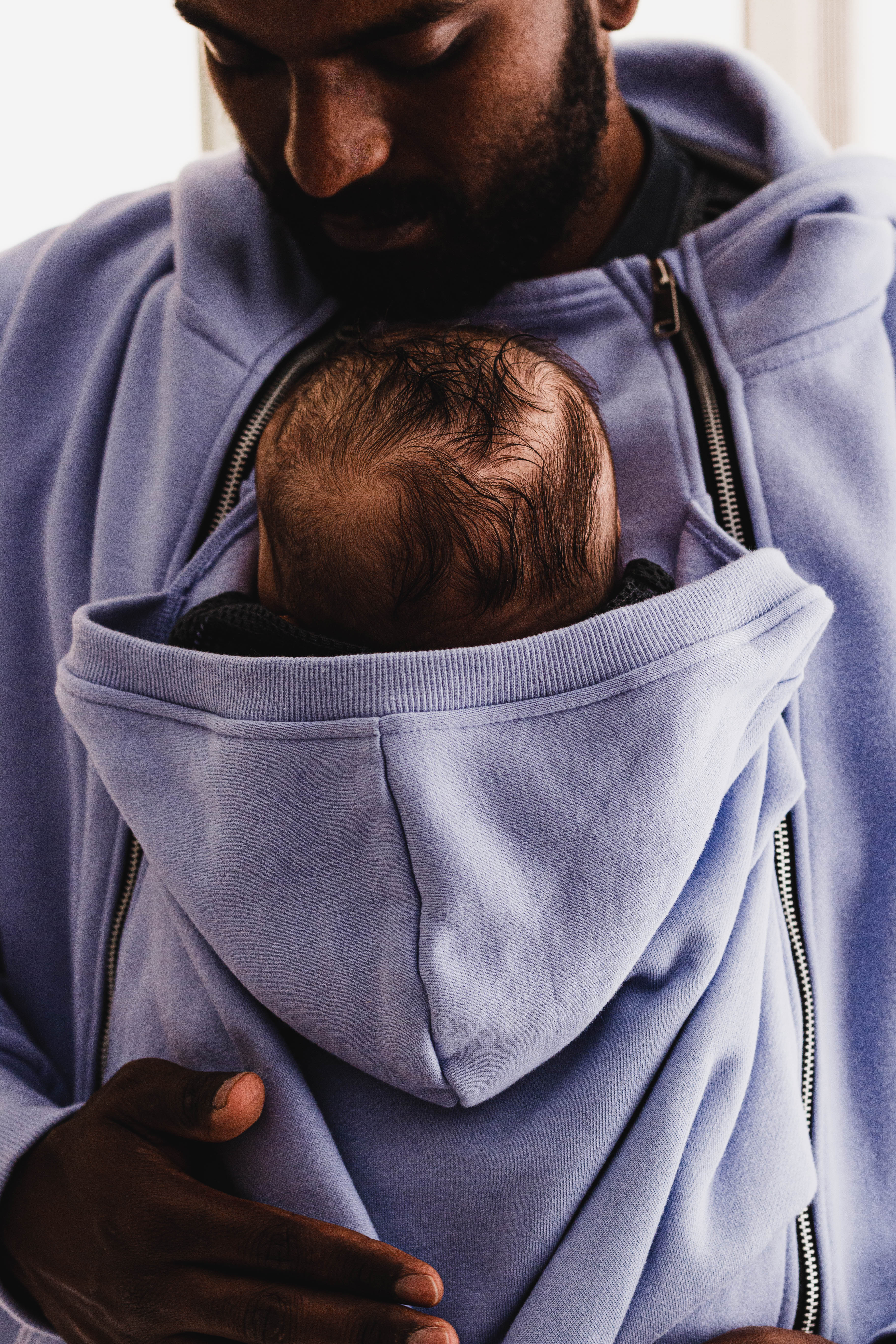 Purple Slogan Baby Carrier Hoodie (Wear Over Your Carrier)