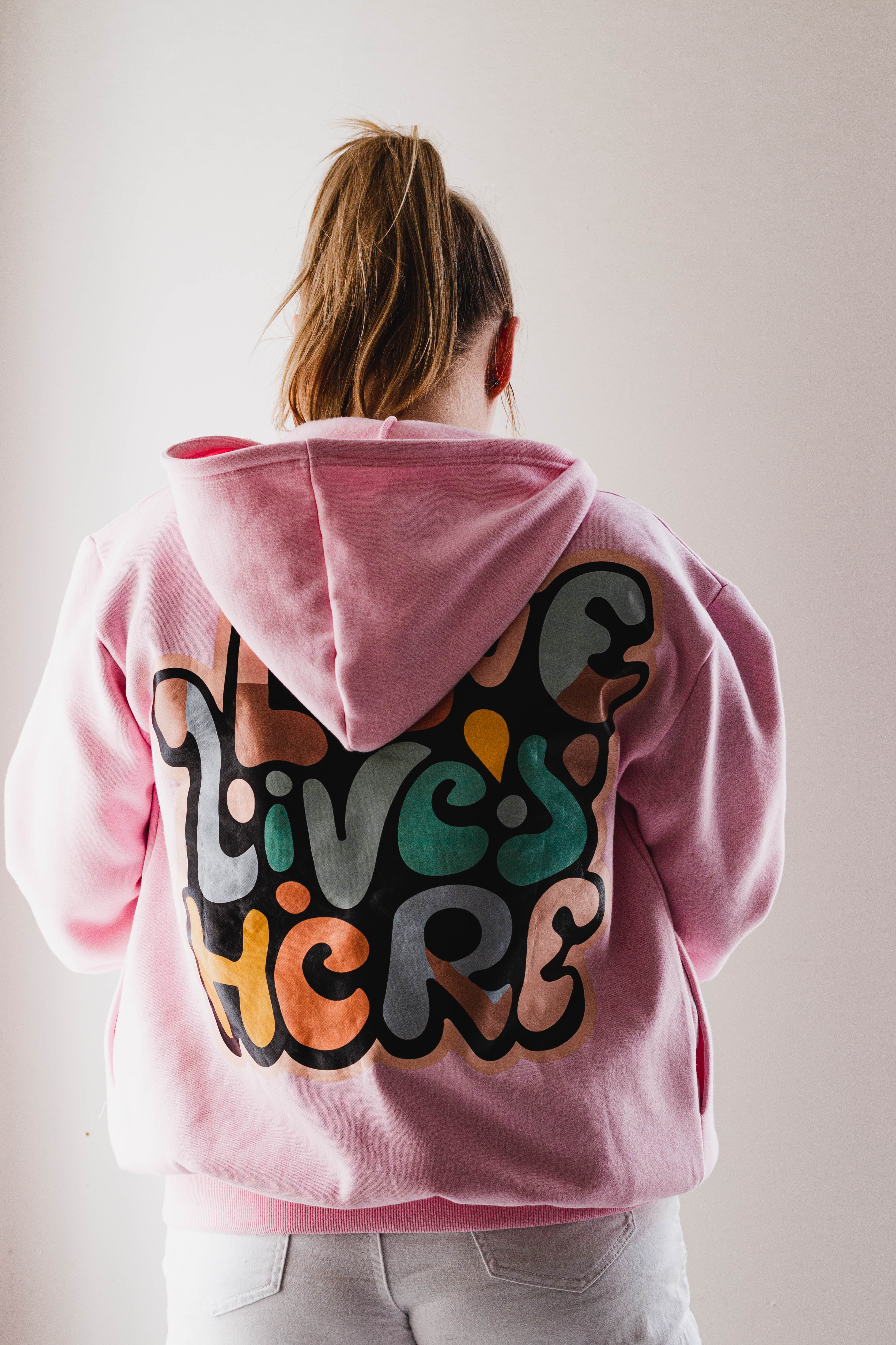 Pink Slogan Baby Carrier Hoodie (Wear Over Your Carrier)