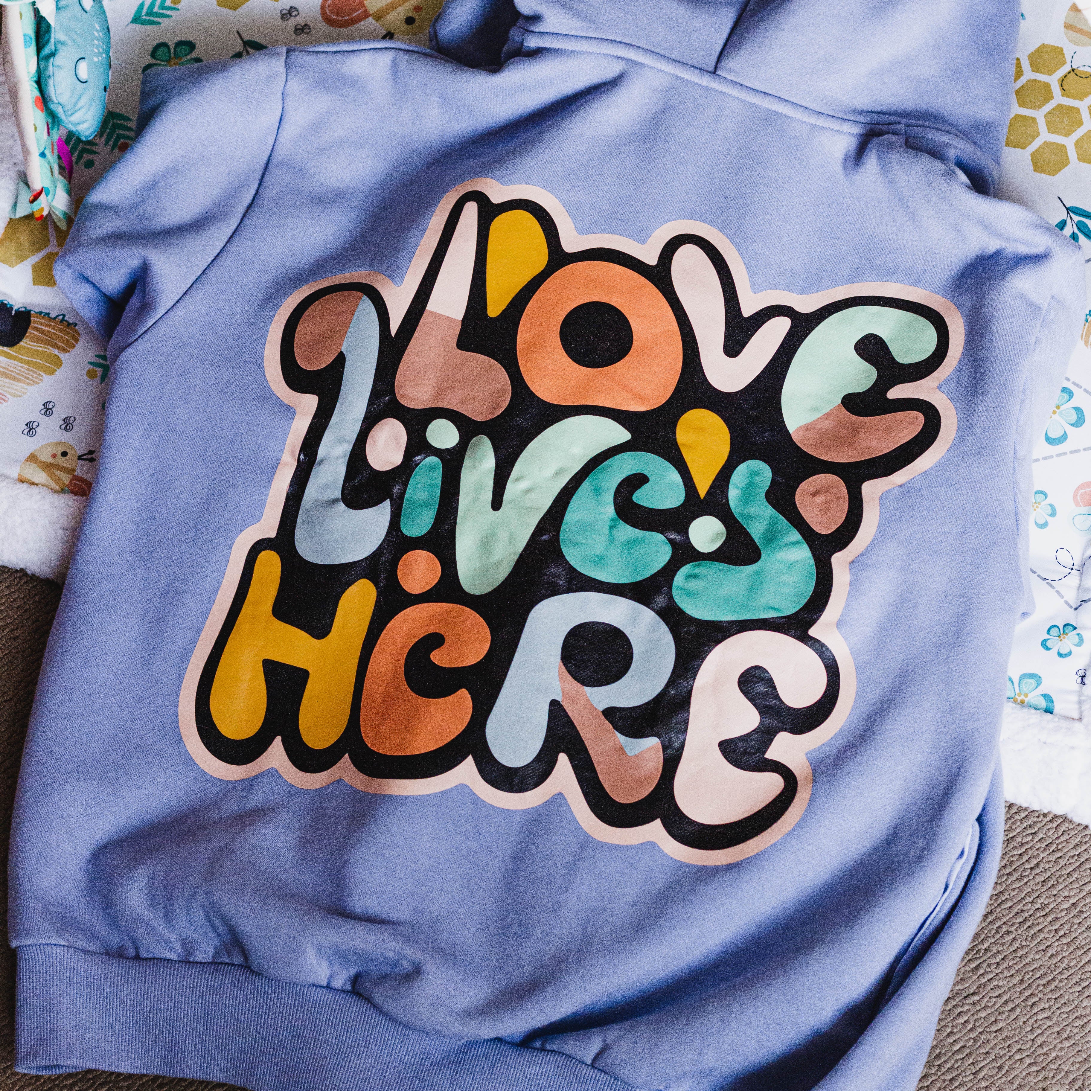 Purple Slogan Baby Carrier Hoodie (Wear Over Your Carrier)