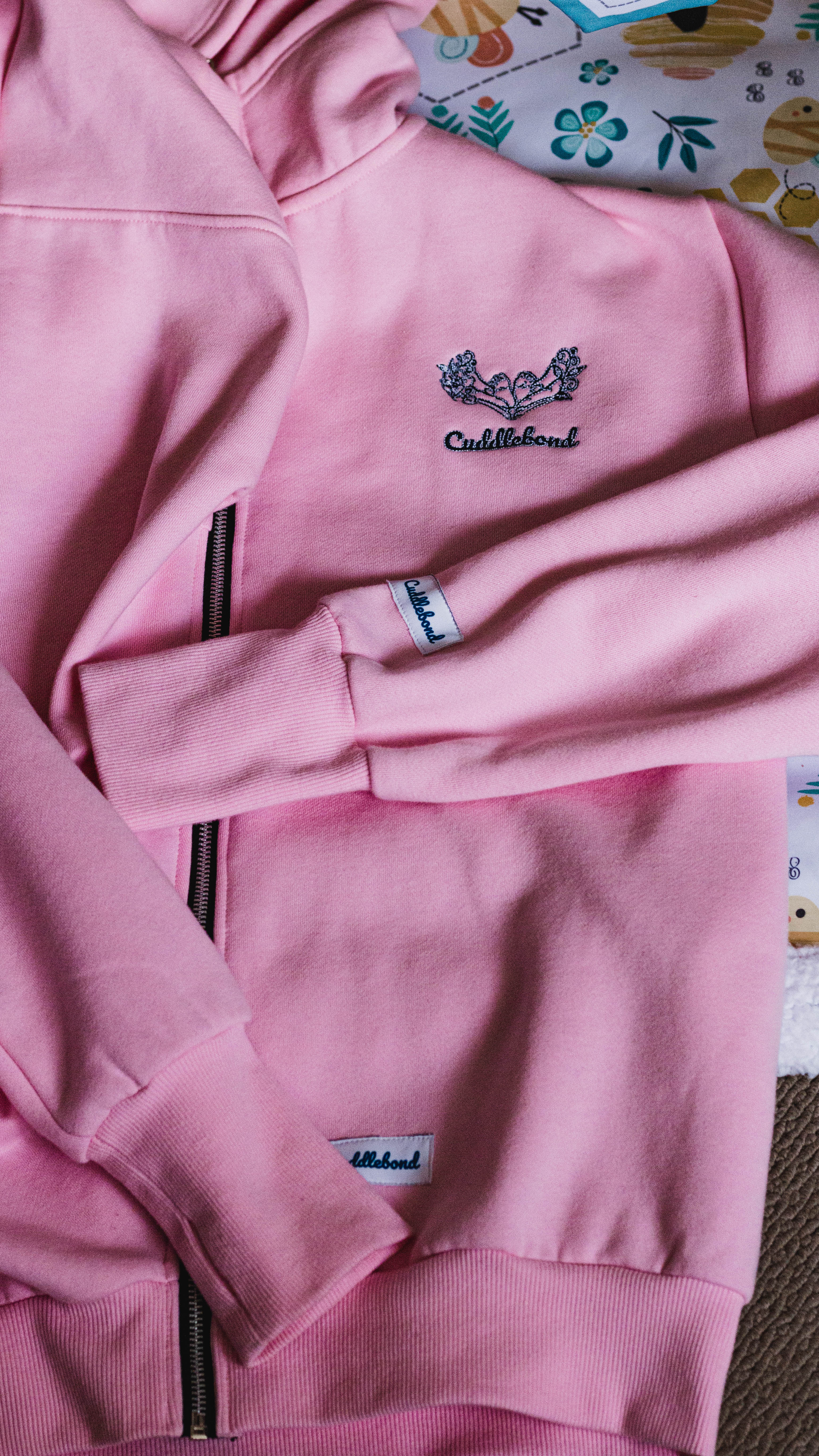 Pink Slogan Baby Carrier Hoodie (Wear Over Your Carrier)