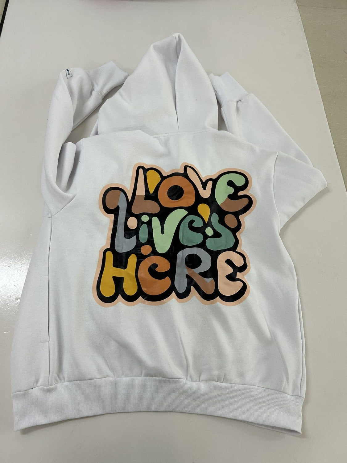 White Slogan Baby Carrier Hoodie (Wear Over Your Carrier)