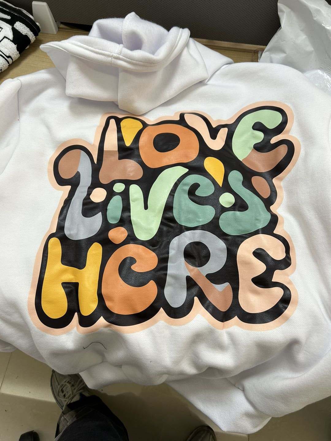 White Slogan Baby Carrier Hoodie (Wear Over Your Carrier)